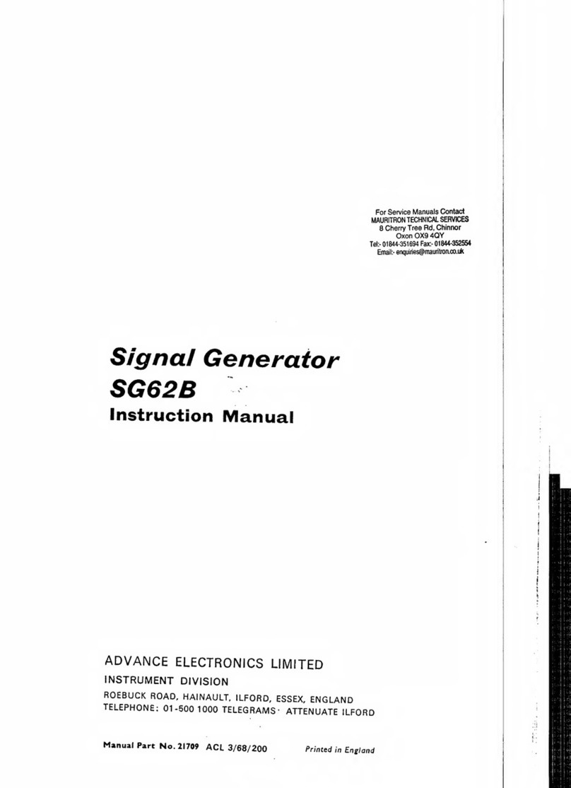 Advance acoustic SG62B instruction manual