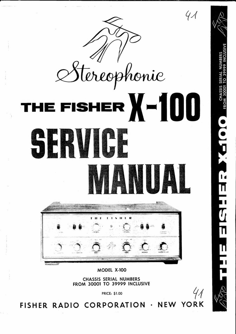 Fisher X-100 User manual