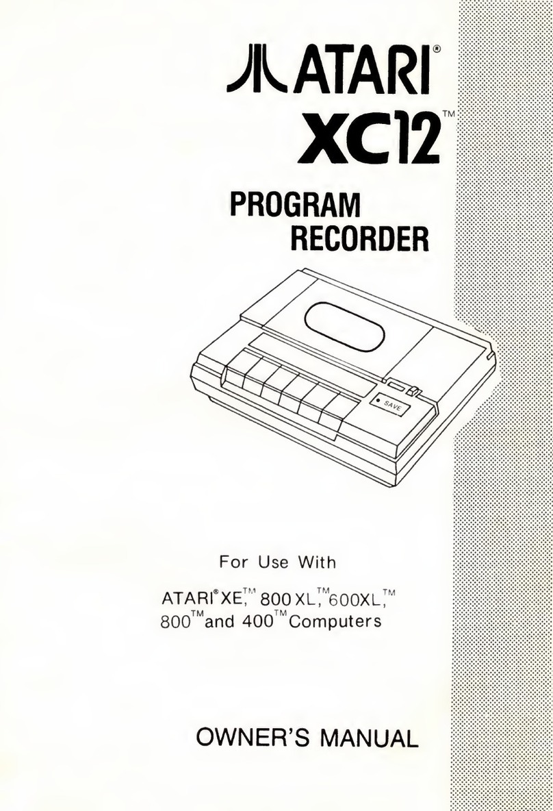 Atari XC12 User manual