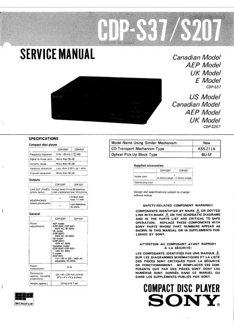 Sony CDP-S37 User manual