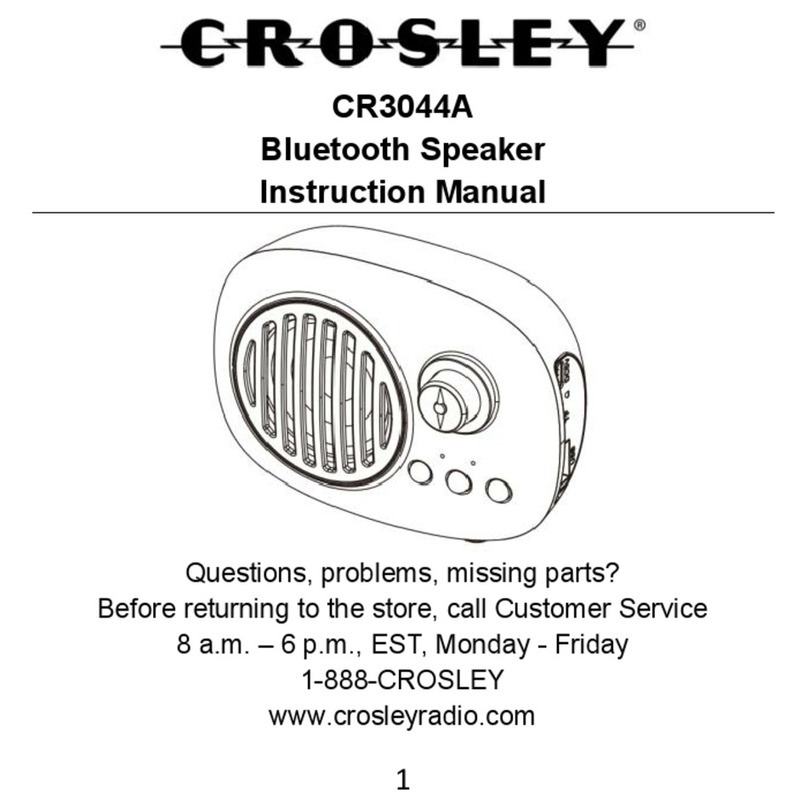 Crosley CR3044A instruction manual