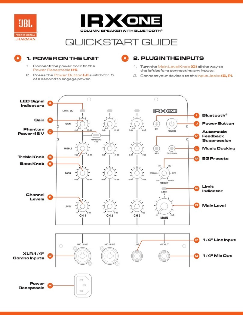 Harman JBL IRX ONE quick start guide