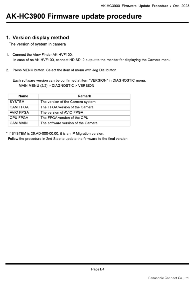 Panasonic AK-HC3900 Use and care manual Panasonic AK-HC3900 Use and care manual