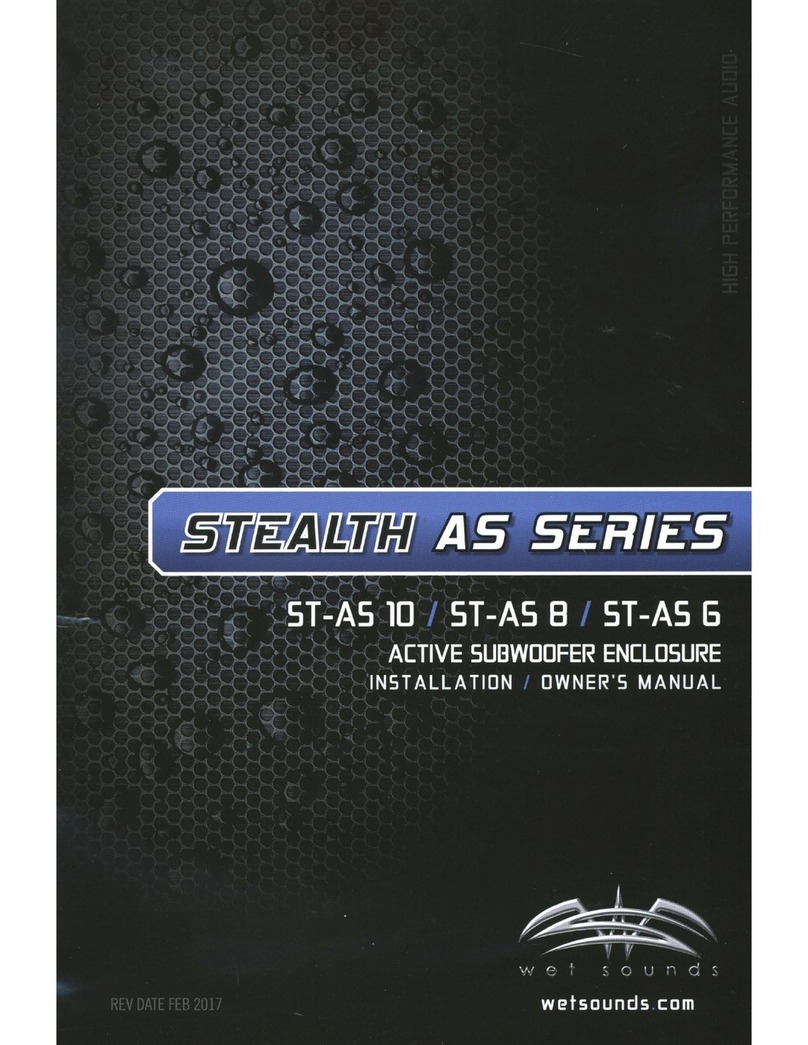 Wet Sounds Stealth AS Series Installation & owner's manual