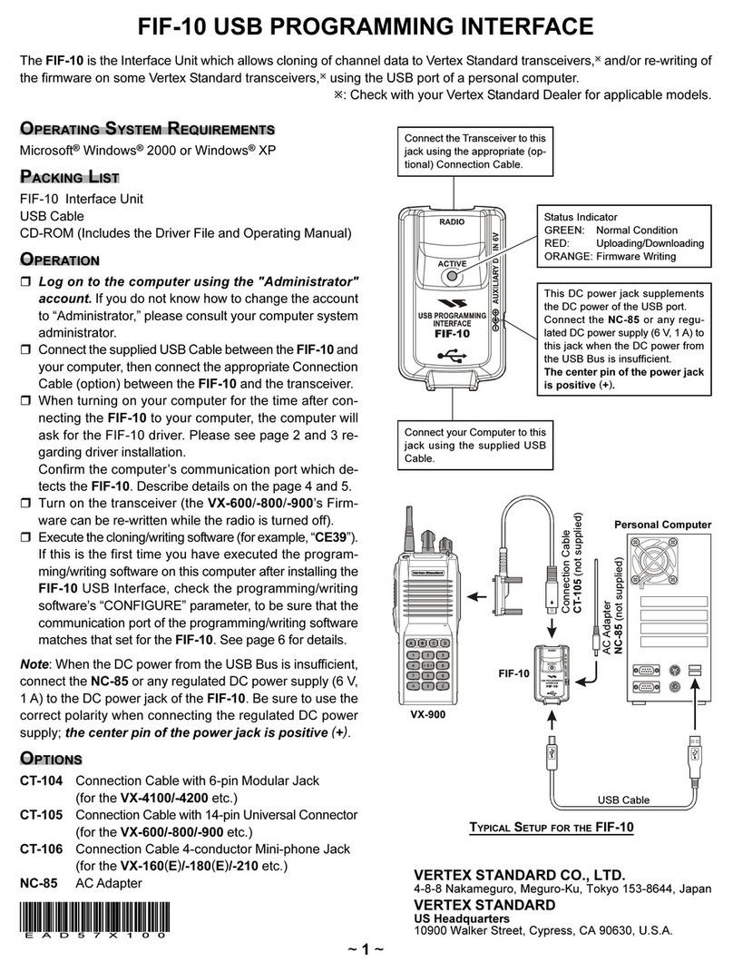 Vertex FIF-10 manual