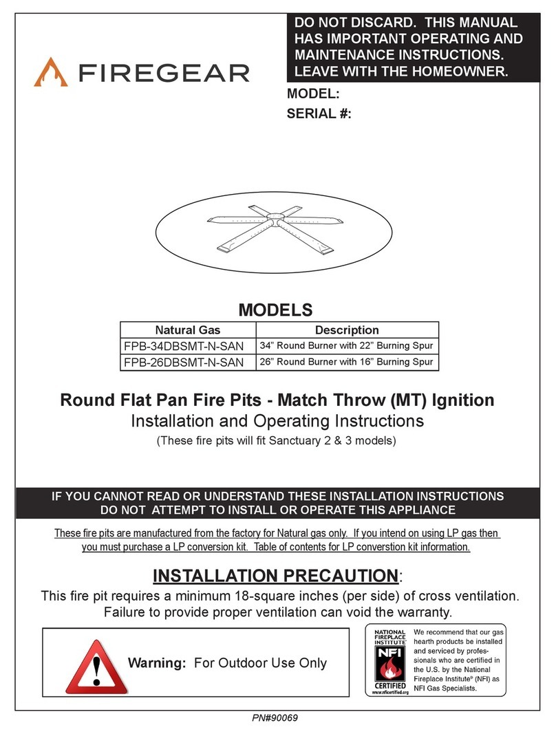 Firegear FPB-34DBSMT-N-SAN User manual