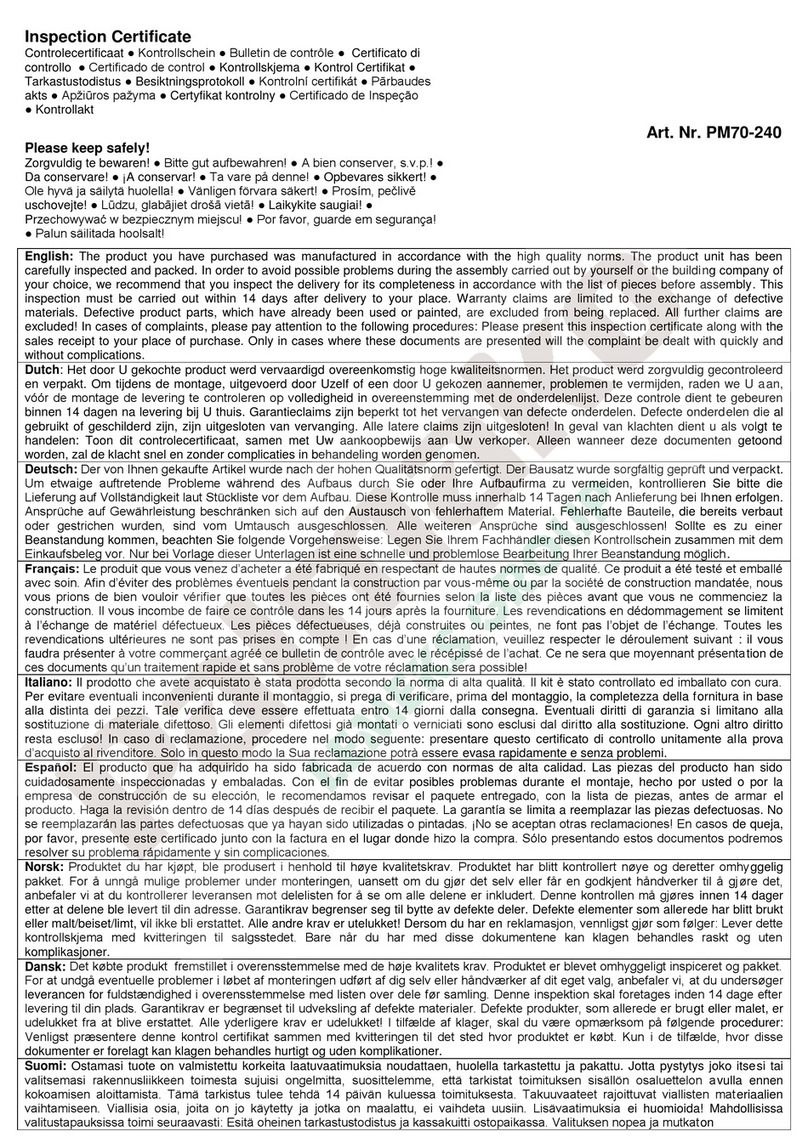 Lemeks Palmako PM70-240 installation manual