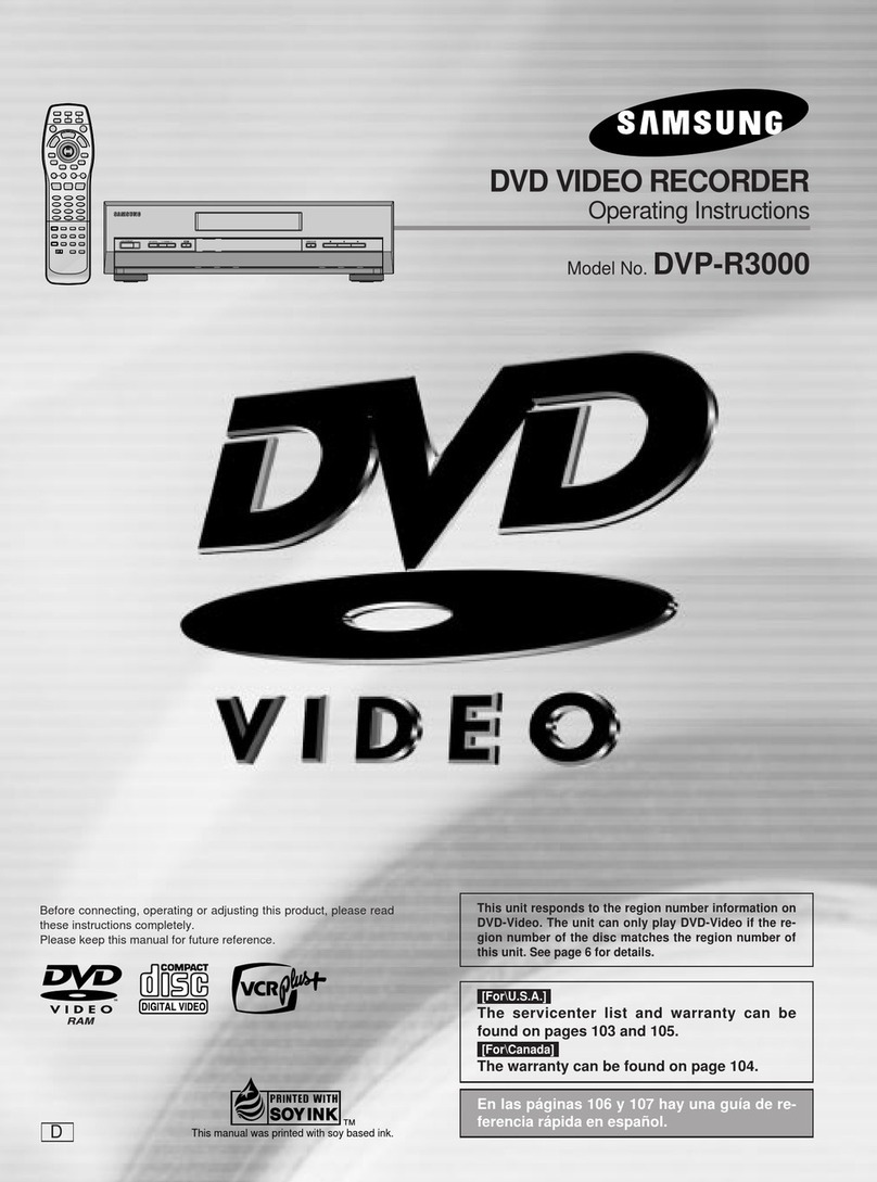 Samsung DVP-R3000 User manual