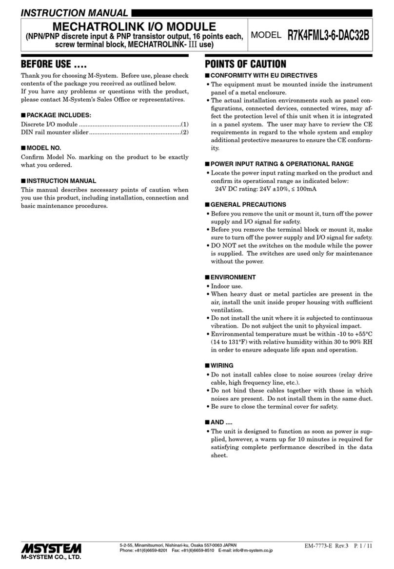 M-system MECHATROLINK R7K4FML3-6-DAC32B instruction manual
