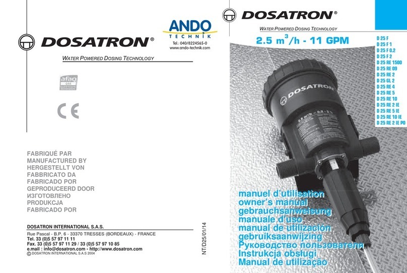ANDO Technik Dosatron D 25 F owner's manual