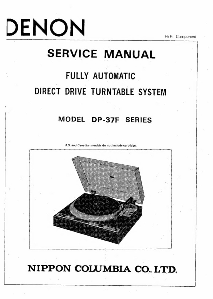 Denon DP-37F User manual Denon DP-37F User manual