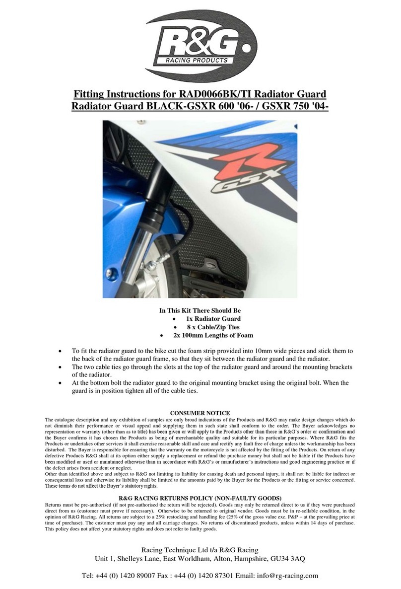 R&G RAD0066BK/TI Fitting instructions