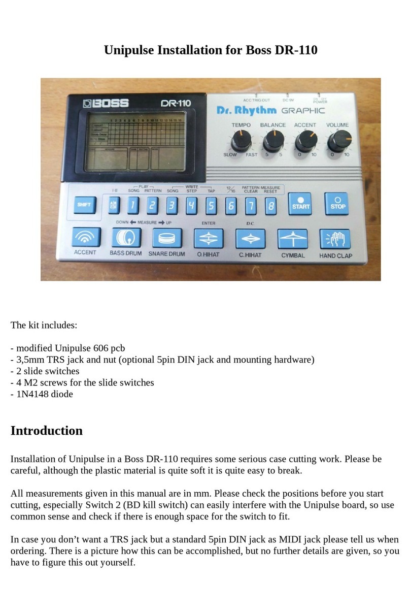 BOSSCO Dr.Rhytm DR-110 Installation