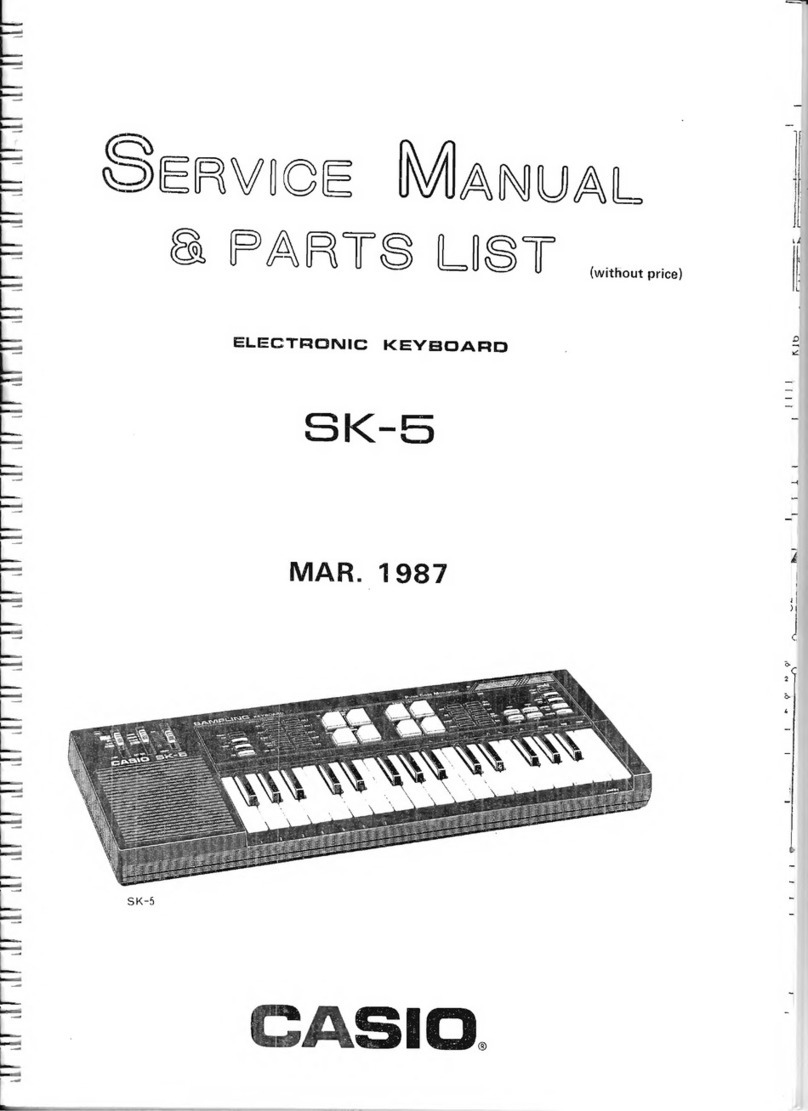 Casio SK-5 - SERVICE Troubleshooting guide