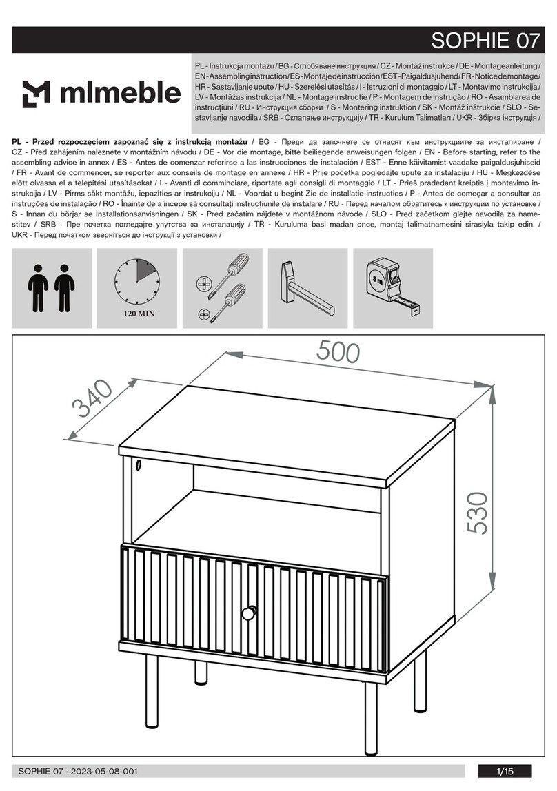 mlmeble SOPHIE 07 User manual mlmeble SOPHIE 07 User manual