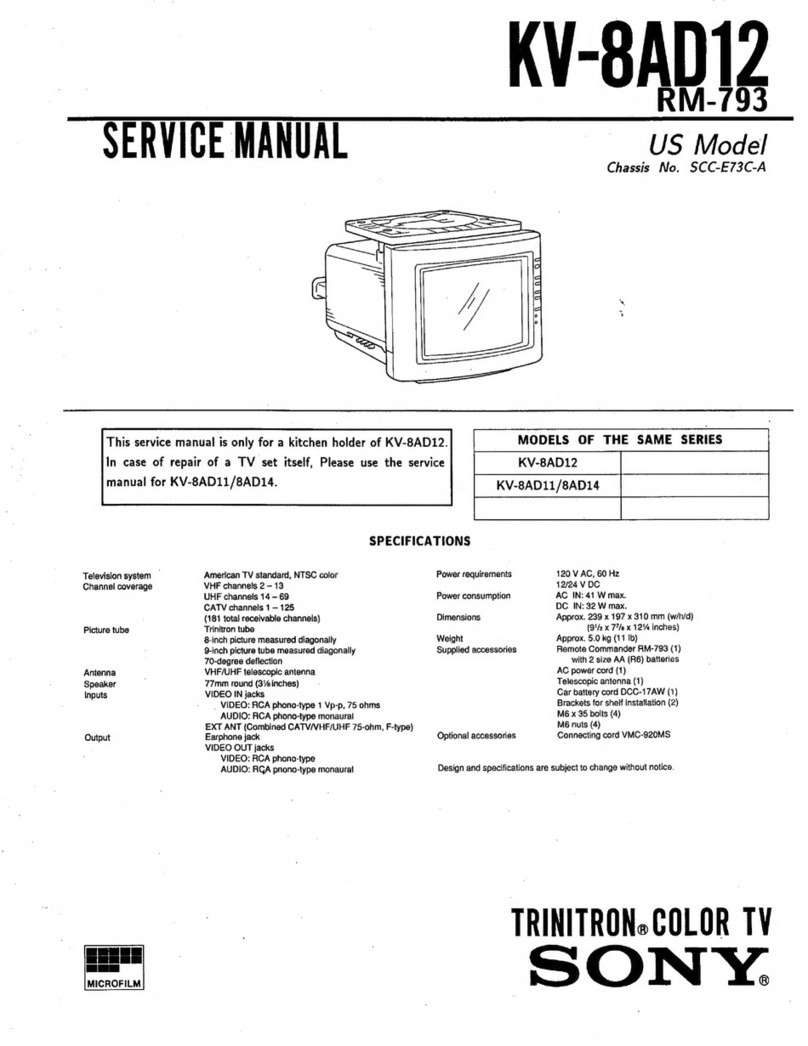 Sony TRINITRON KV-8AD12 User manual Sony TRINITRON KV-8AD12 User manual