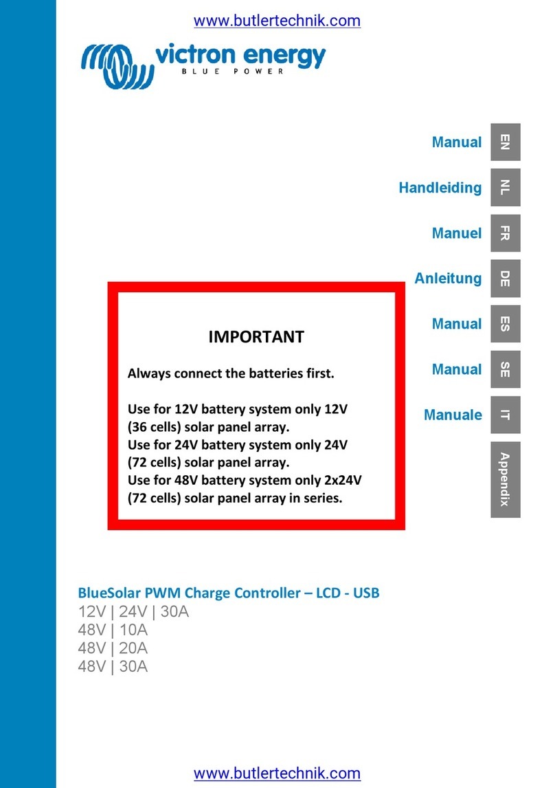 Victron energy BlueSolar PWM 12V/24V 30A User manual