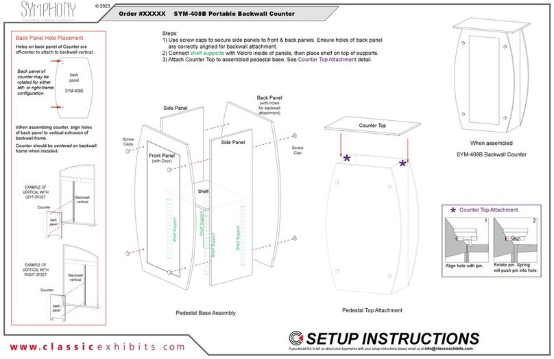 Classic Exhibits SYMPHONY SYM-408B Setup instructions