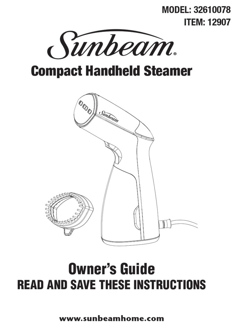 Sunbeam 32610078 owner's guide