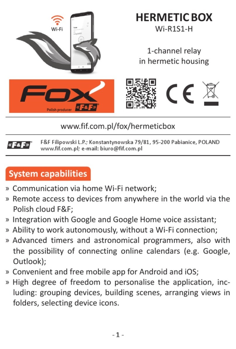 F&F FOX HERMETIC BOX User manual