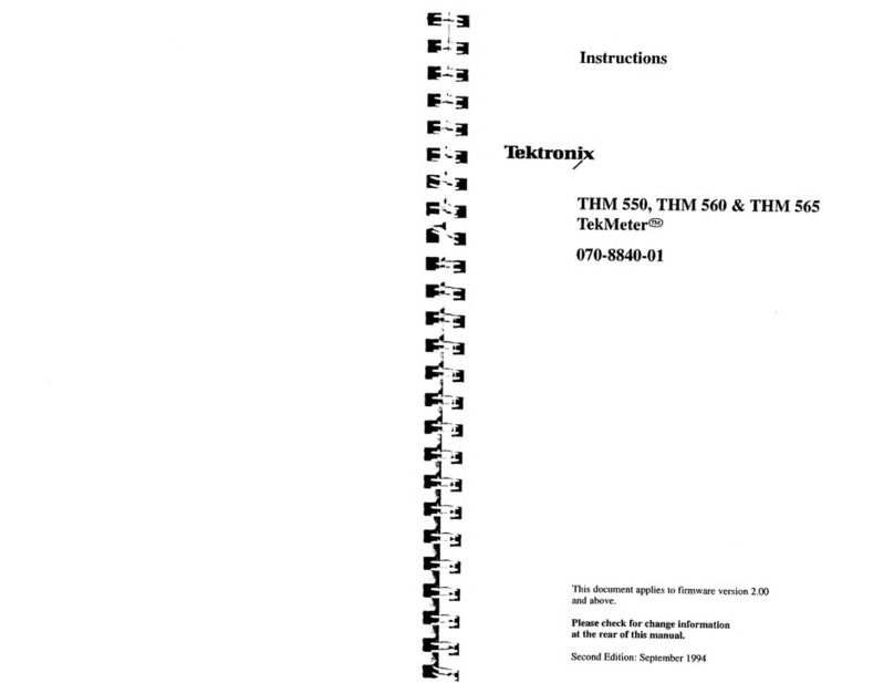 Tektronix THM550 User manual