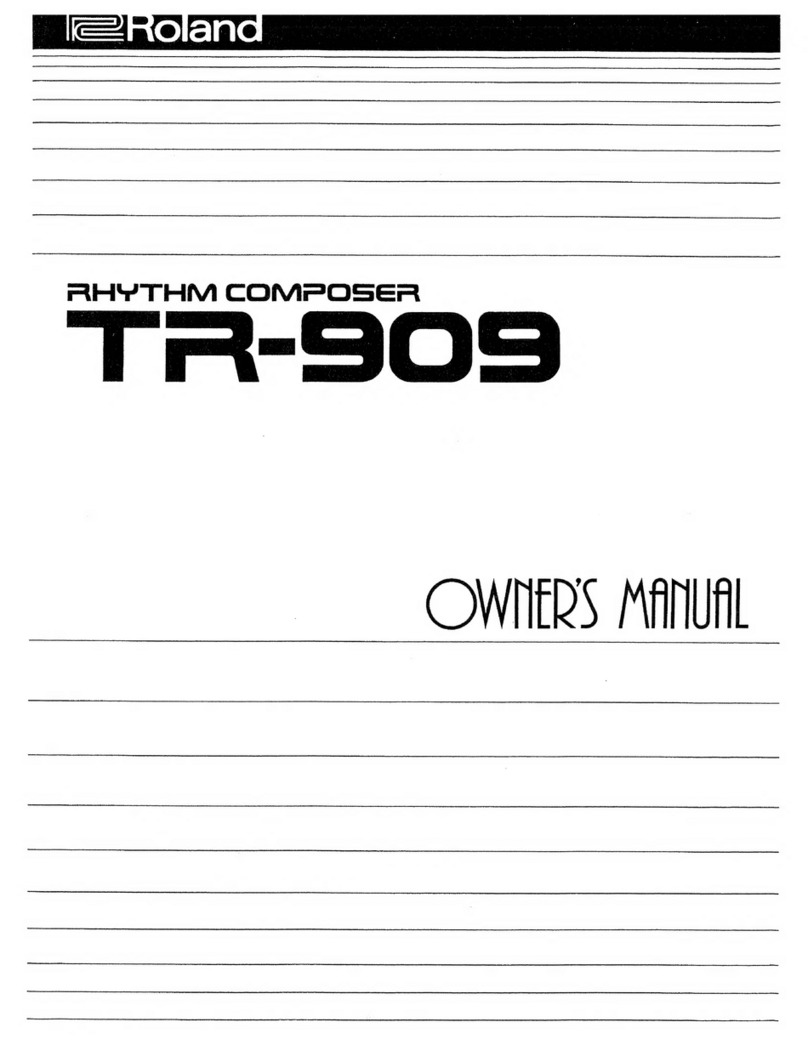 Roland TR-909 User manual