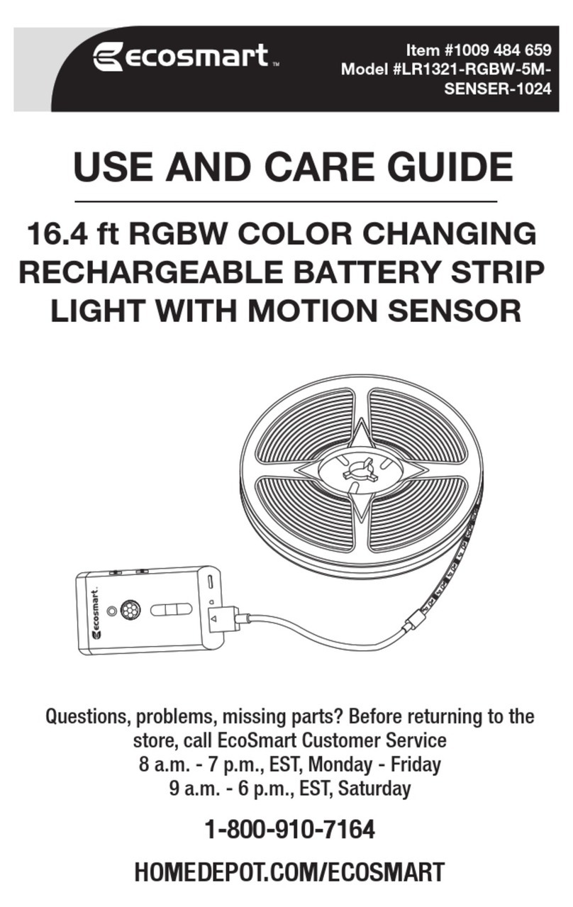 Eco-Smart LR1321-RGBW-5MSENSER-1024 User manual