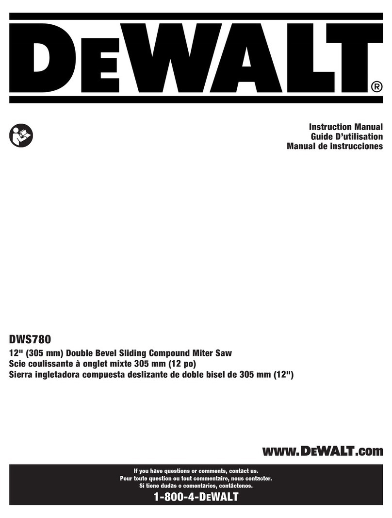 DeWalt DWS780 User manual