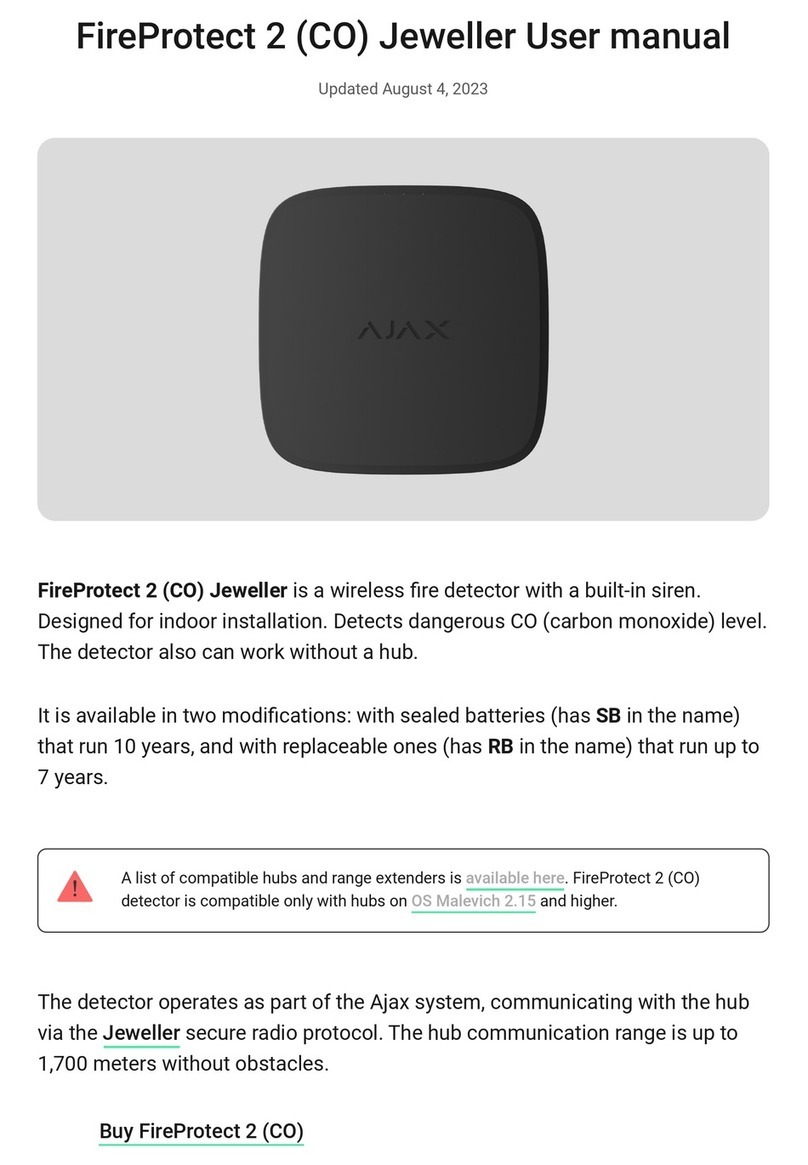 AJAX FireProtect 2 (CO) Jeweller User manual