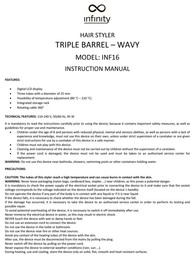 Infinity TRIPLE BARREL-WAVY instruction manual