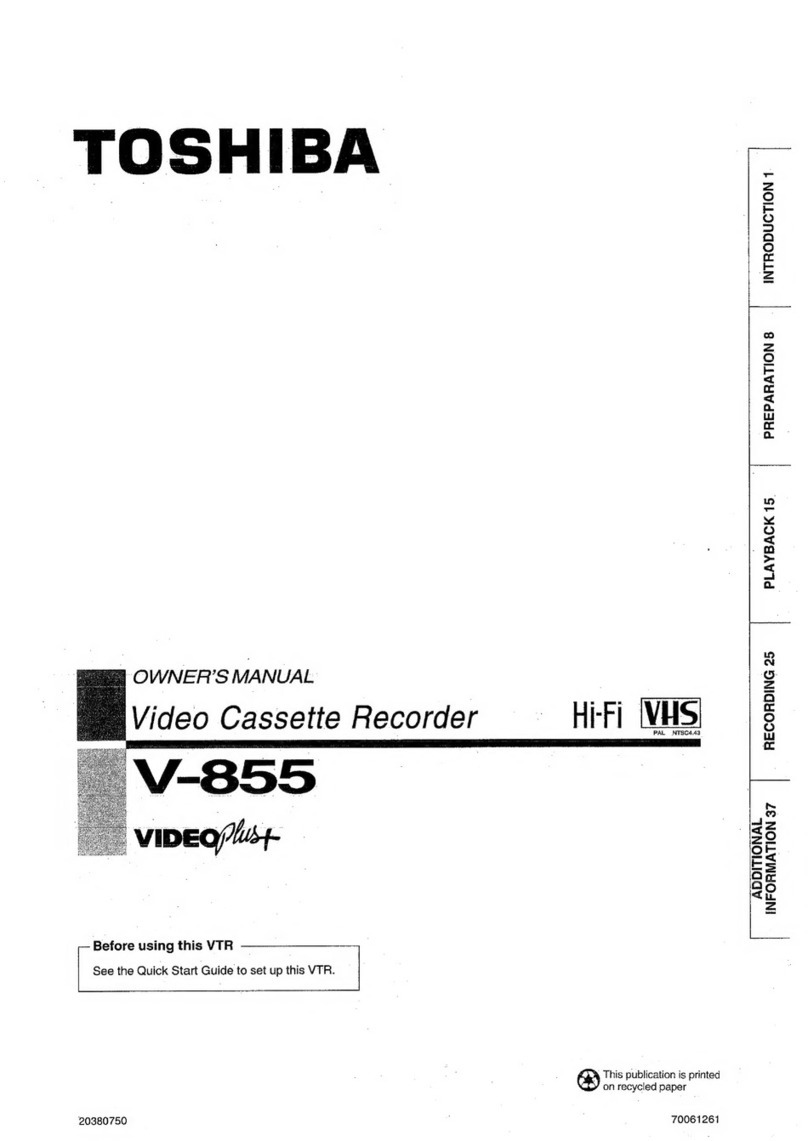 Toshiba VIDEOplus+ V-855 User manual