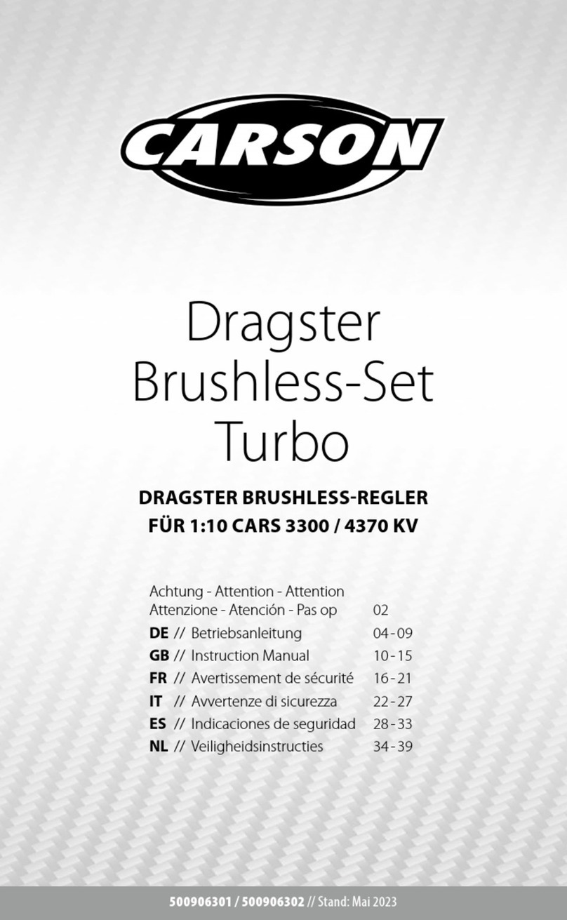 Carson Dragster Brushless-Set Turbo instruction manual Carson Dragster Brushless-Set Turbo instruction manual