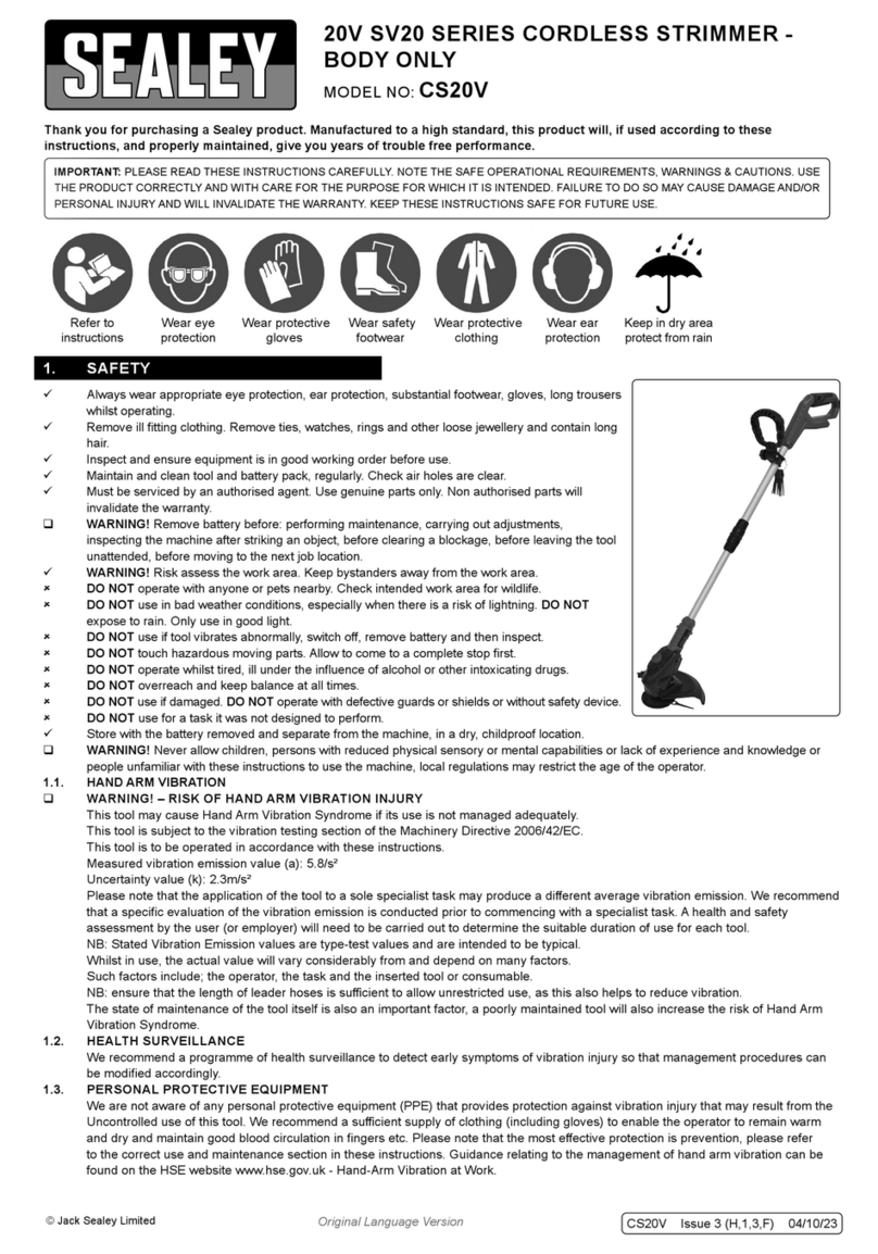 Sealey SV20 Series quick start guide