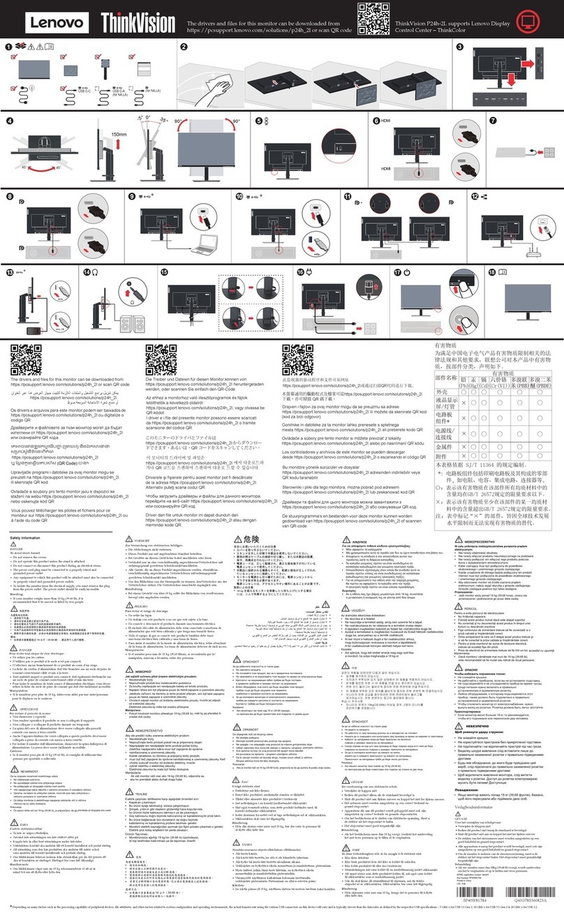 Lenovo ThinkVision P24H-2L User manual