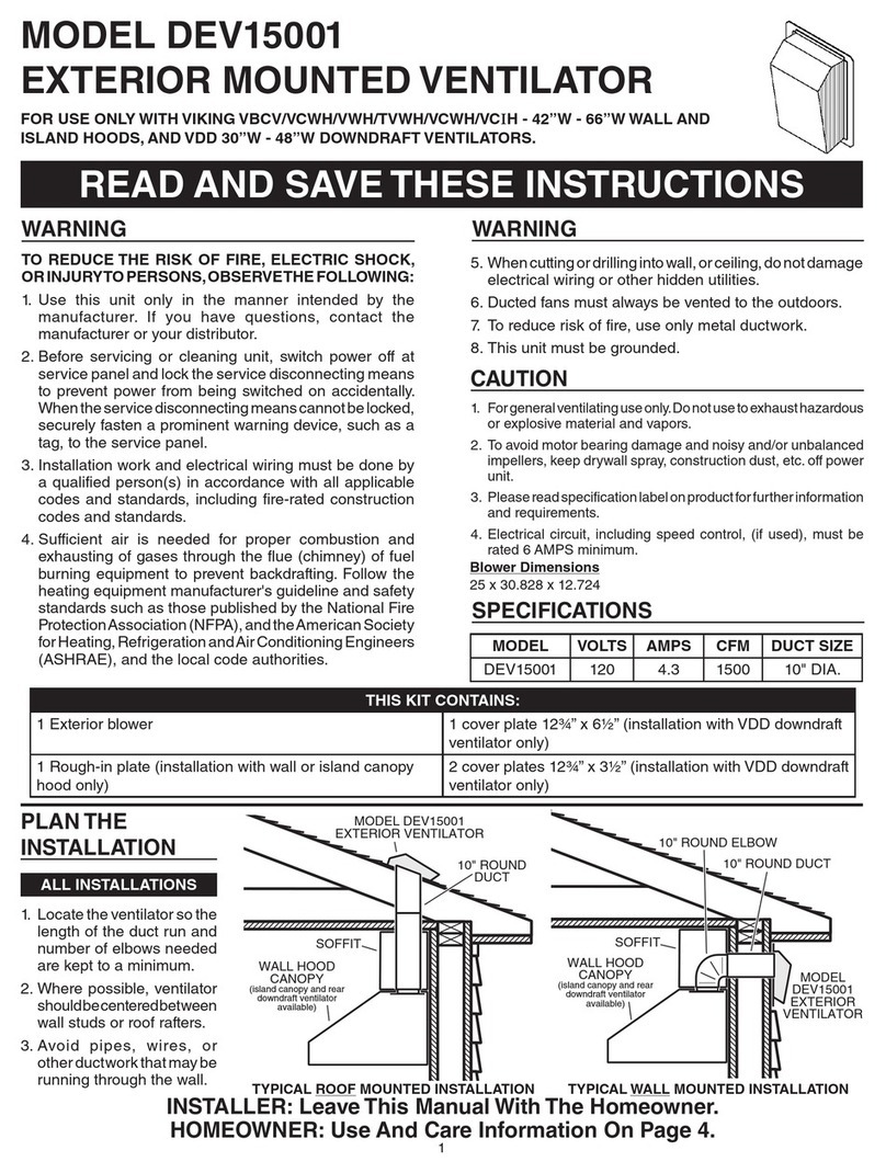 Viking Range DEV15001 instructions