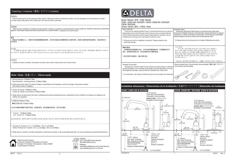 Delta 23201 User manual