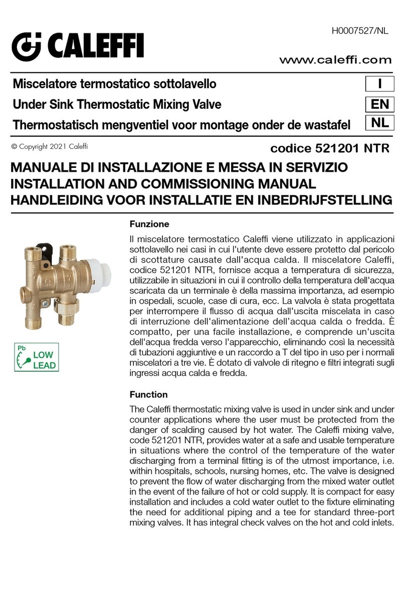 CALEFFI 521201 NTR Installation and commissioning manual CALEFFI 521201 NTR Installation and commissioning manual