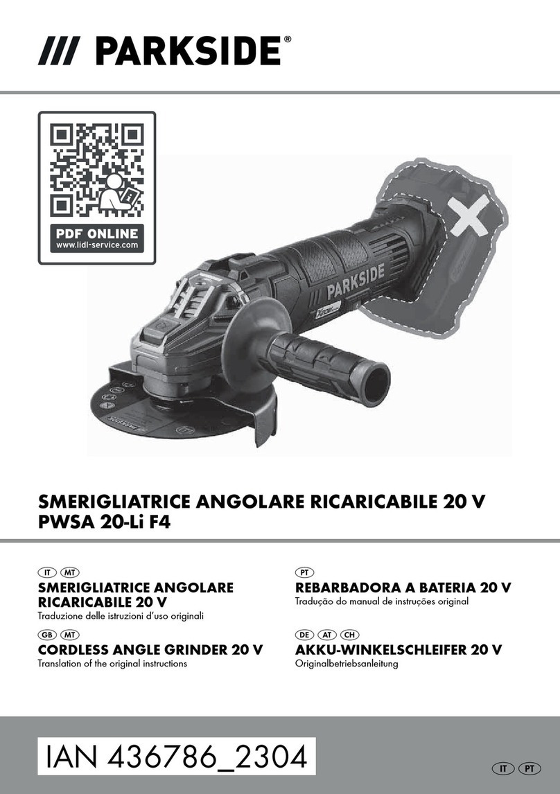 Parkside PWSA 20-Li F4 User manual