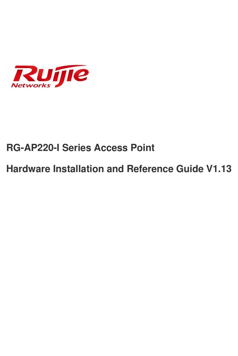 Ruijie Networks RG-AP220-I Series Hardware installation and reference guide Ruijie Networks RG-AP220-I Series Hardware installation and reference guide