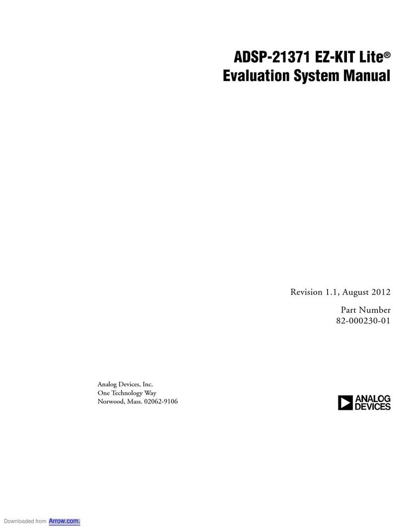 Analog Devices Lite ADSP-21371 EZ-KIT User guide