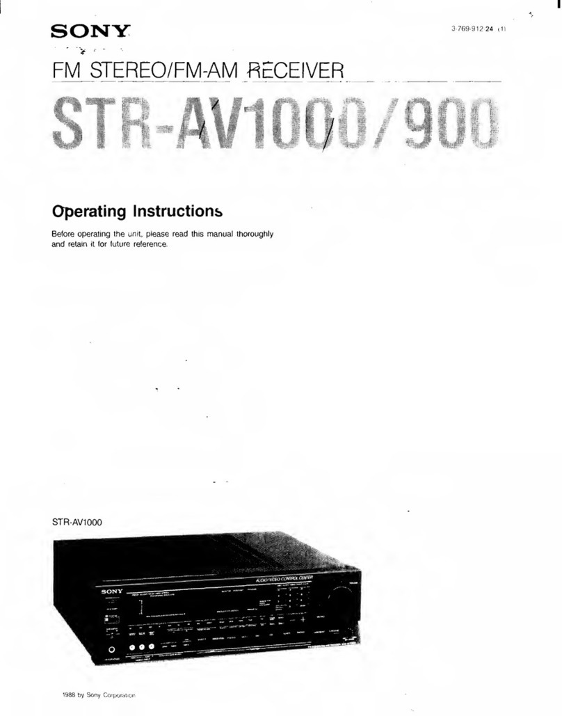 Sony STR-AV1000 User manual Sony STR-AV1000 User manual