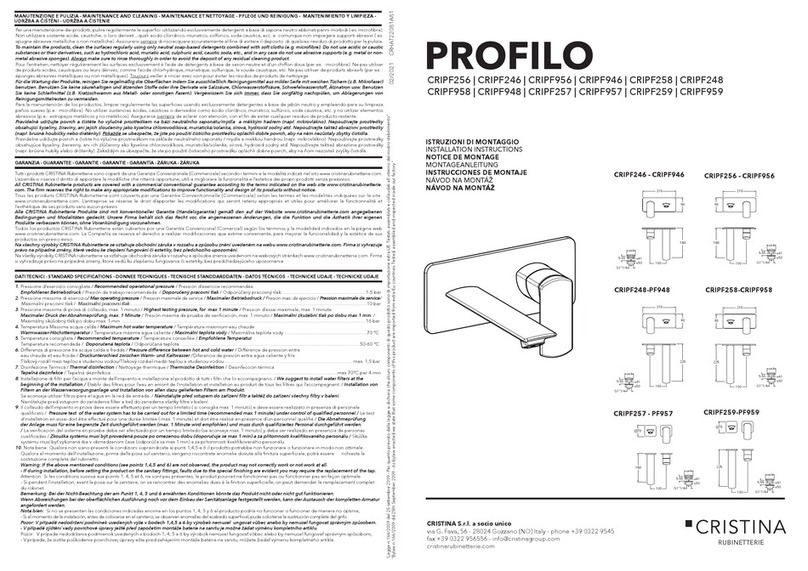 CRISTINA PROFILO CRIPF256 User manual