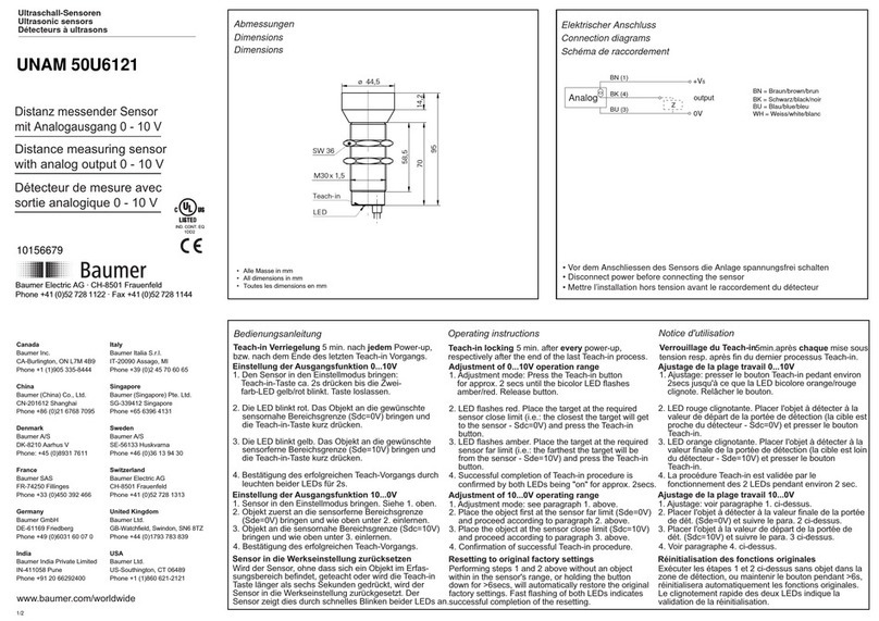 Baumer UNAM 50U6121 manual