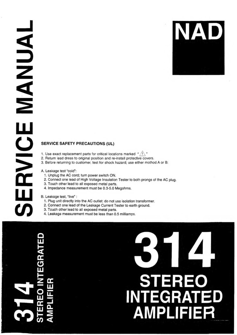 NAD 314 User manual