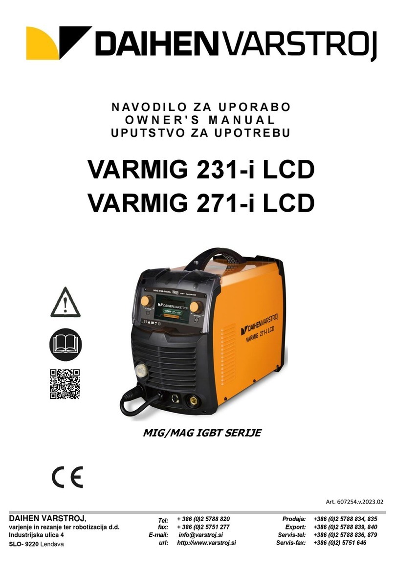 Daihen varstroj VARMIG 231-i LCD owner's manual