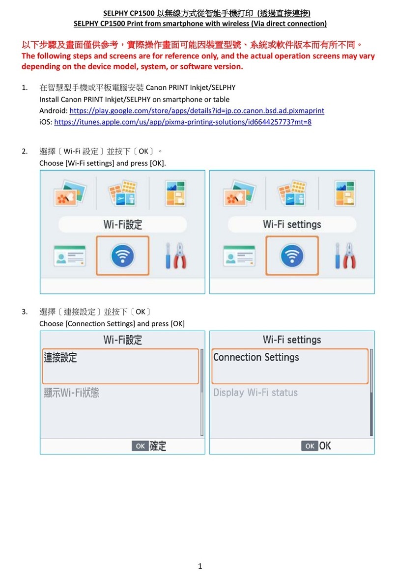 Canon SELPHY CP1500 User manual