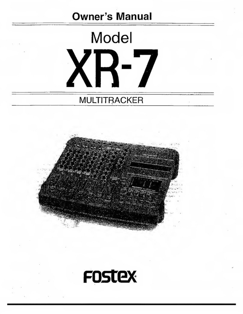Fostex XR-7 owner's manual