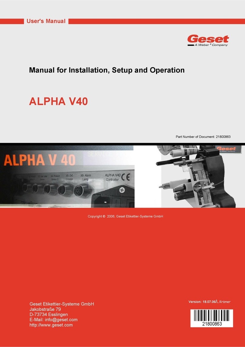 Weber Geset ALPHA V40 user manual