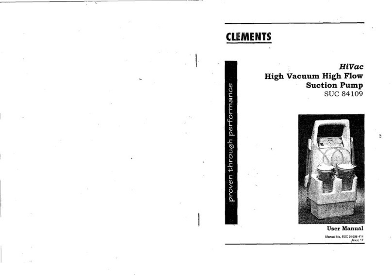 Clements HiVac SUC 84109 user manual