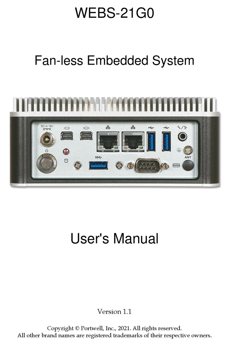 Portwell WEBS-21G0 User manual